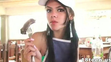 Tiny Latina Teen Claudia Castro fucked in a Hotel Room Part 2